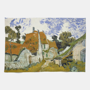 Street in Auvers-sur-Oise Vincent van Gogh Kitchen Towel
