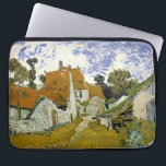 Street in Auvers-sur-Oise Vincent  van Gogh     Laptop Sleeve<br><div class="desc">Street in Auvers-sur-Oise.  Vincent Willem van Gogh. Nice village landscape. Street of a small town with stone houses under red roofs. There are trees in the background. Clouds are running across the blue sky. Reproduction of famous works of art  images in the public domain.</div>