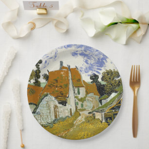 Street in Auvers-sur-Oise Vincent  van Gogh       Paper Plate
