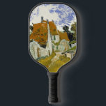 Street in Auvers-sur-Oise Vincent  van Gogh     Pickleball Paddle<br><div class="desc">Street in Auvers-sur-Oise.  Vincent Willem van Gogh.Nice village landscape. Street of a small town with stone houses under red roofs. There are trees in the background. Clouds are running across the blue sky.  Reproduction of famous works of art  images in the public domain.</div>