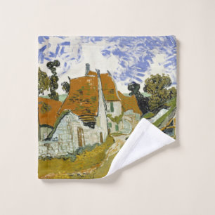 Street in Auvers-sur-Oise Vincent van Gogh Wash Cloth