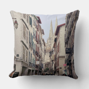 Street in Bayonne Throw Pillow