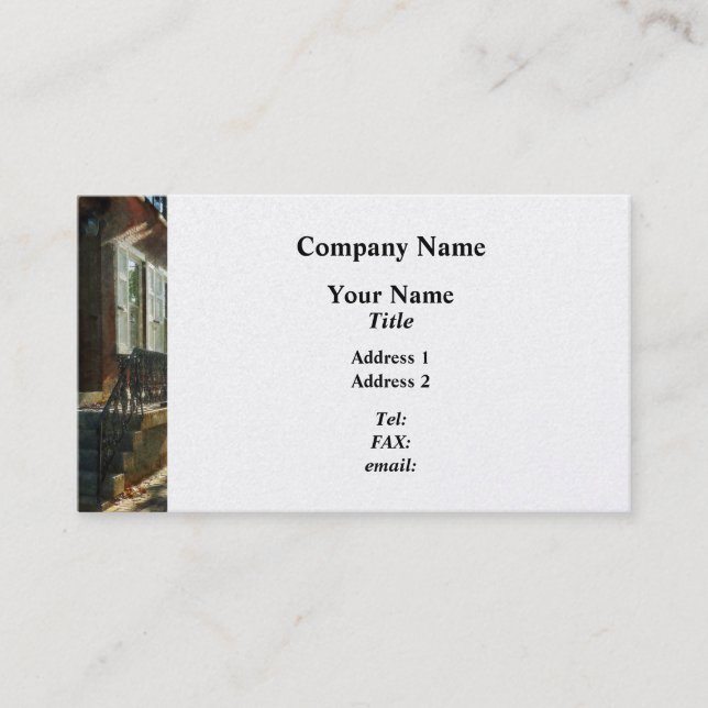 Street in New Castle, Delaware - Platinum Business Card (Front)