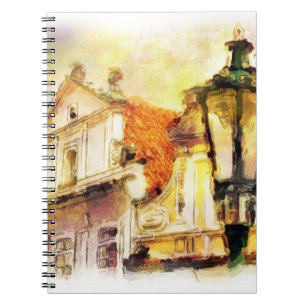 Street in old part of prague notebook