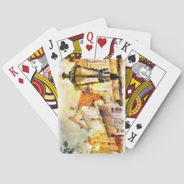 Street in old part of prague playing cards (Back)