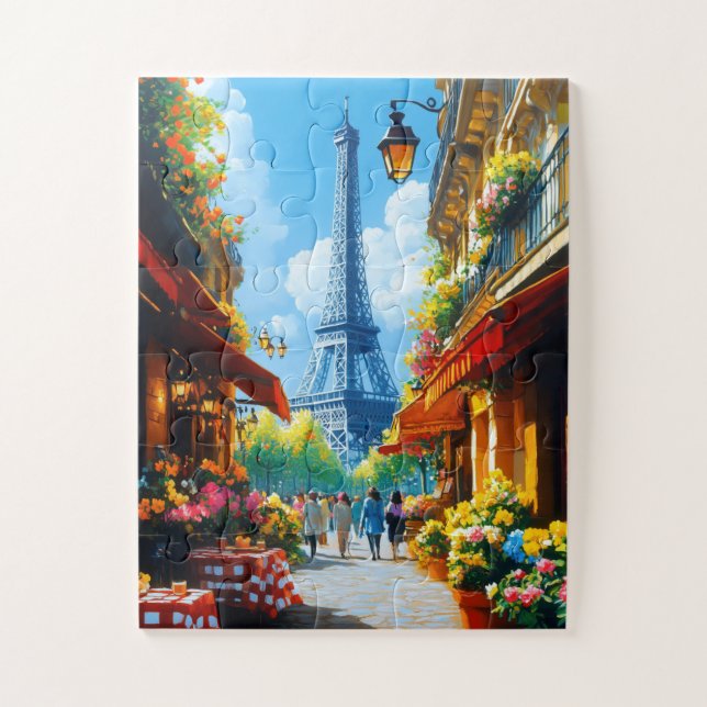Street in Paris Jigsaw Puzzle (Vertical)