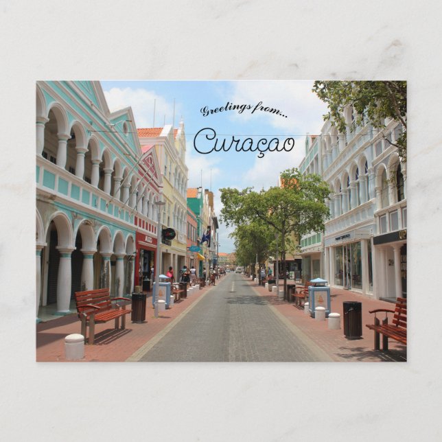 Street in Punda District Willemstad Curacao Postcard (Front)