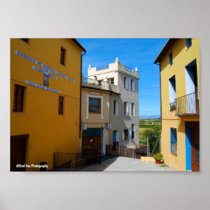 Street in Riba-roja de Túria, Valencian Town Poster