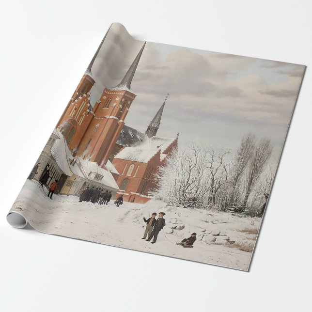 Street in Roskilde 1836 Wrapping Paper (Unrolled)
