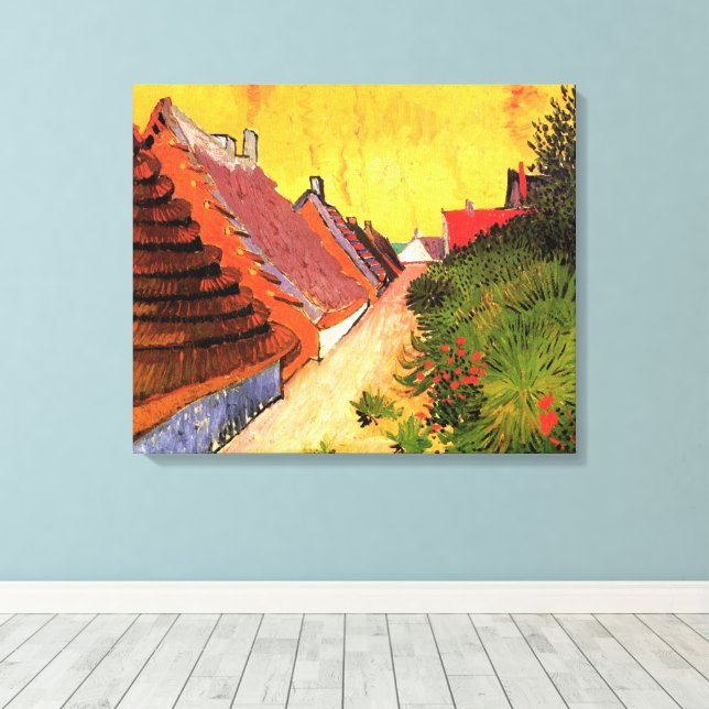 Street in Saintes Maries by Vincent van Gogh Canvas Print (Insitu(Wood Floor))