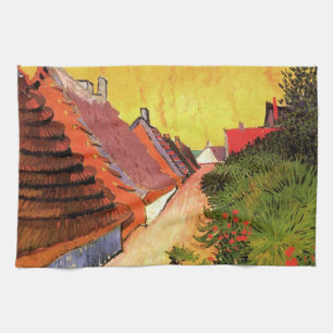 Street in Saintes Maries by Vincent van Gogh Kitchen Towel