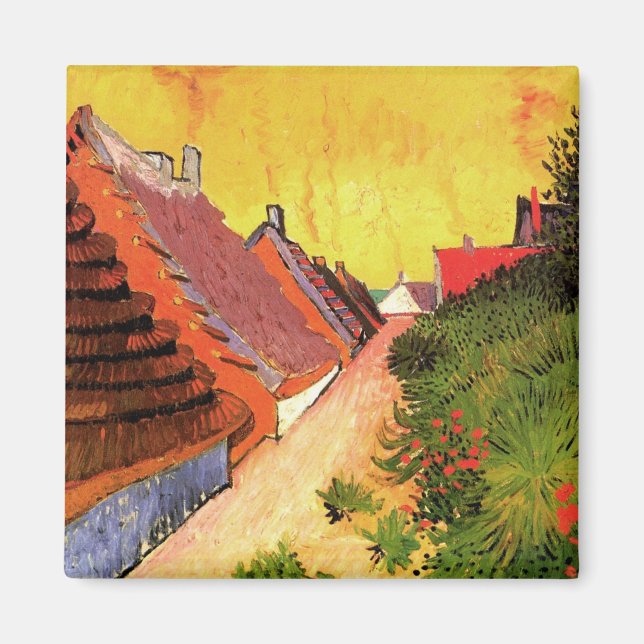 Street in Saintes Maries by Vincent van Gogh Magnet (Front)