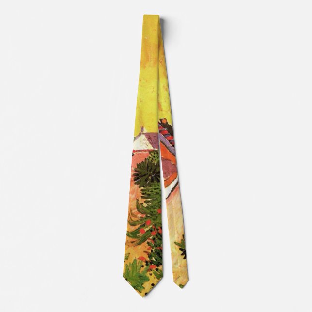 Street in Saintes Maries by Vincent van Gogh Tie (Front)