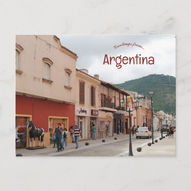 Street in Salta Province Argentina Postcard (Front)