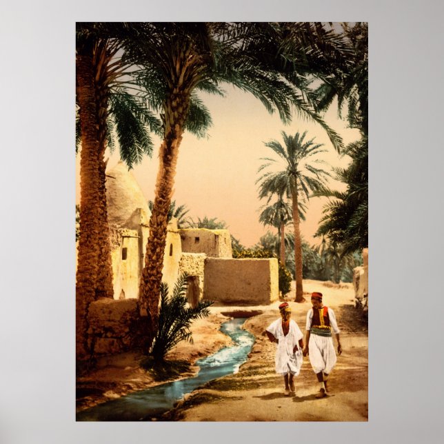 Street in the old town Biskra Algeria Poster (Front)