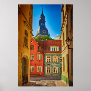 Street in the Old Town Estonia Poster