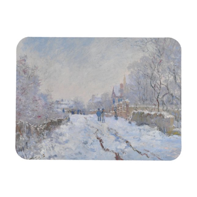 Street in the Snow Argenteuil by Claude Monet Magnet (Horizontal)