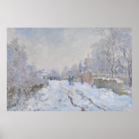 Street in the Snow Argenteuil by Claude Monet
