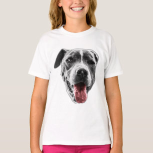 Street Ink Dog Face, Red Tongue T-Shirt