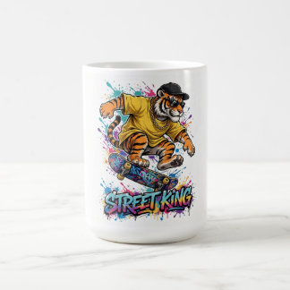 Street king Tiger Skateboard Graffiti Coffee Mug