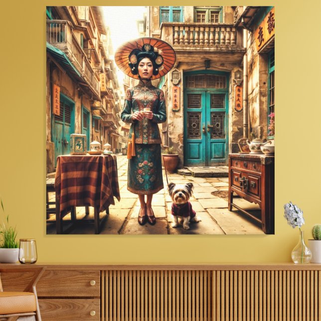 street lady canvas print (Insitu(LivingRoom))