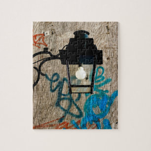 Street Lamp and Graffiti  Jigsaw Puzzle