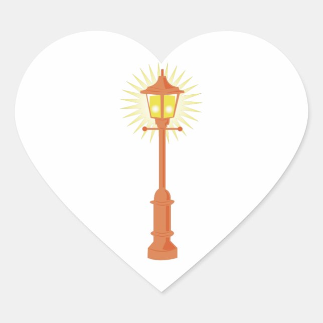 Street Lamp Heart Sticker (Front)