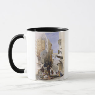 Street Leading to El Azhar, Grand Cairo, pub. 1846 Mug