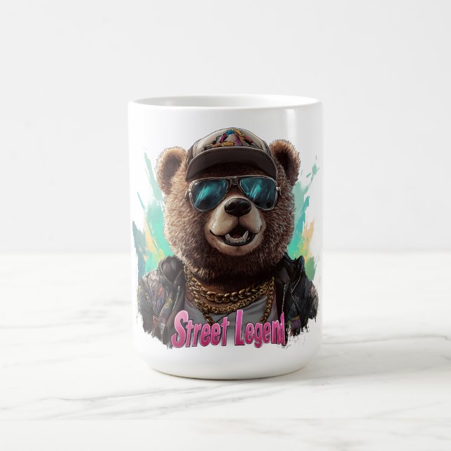 Street Legend Bear - Cool Graphic Design Coffee Mug (Center)