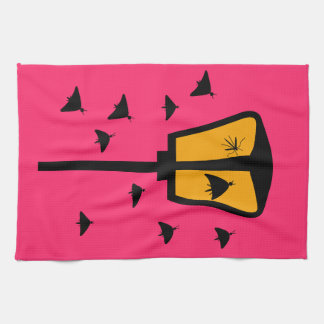 Street Light and Moths Kitchen Towel