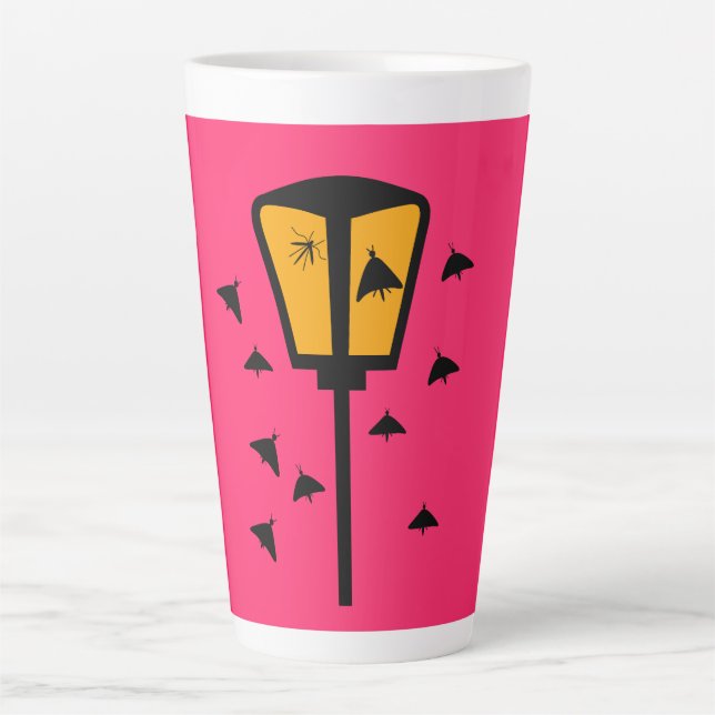 Street Light and Moths Latte Mug (Front)