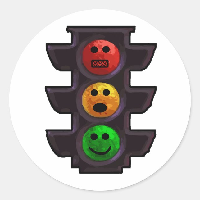 Street Light Moods Classic Round Sticker (Front)