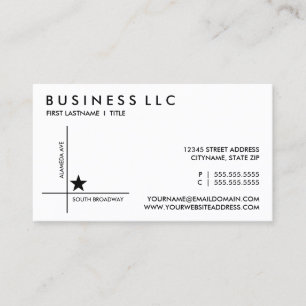 street map template business card