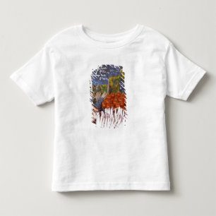 Street market merchant's stall with white toddler t-shirt