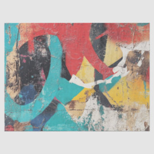 Street Mural with Layered Drips & Urban Color (3) Tissue Paper