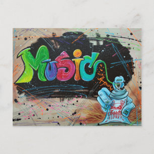 Street Music Postcard