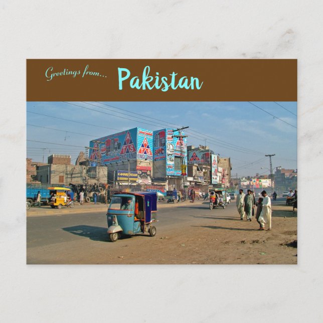 Street Near Lahore Punjab Pakistan Postcard (Front)