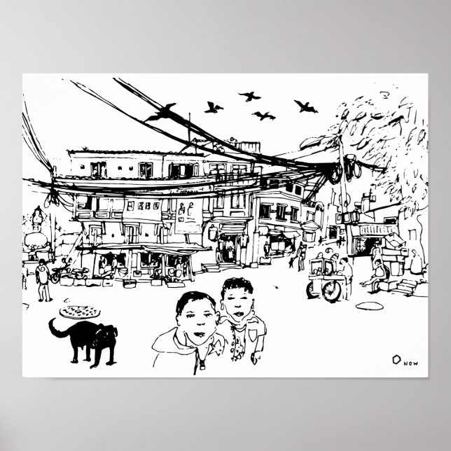 Street of Kathmandu Poster (Front)