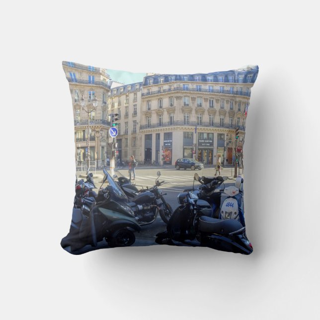 Street of Paris. France. Throw Pillow (Front)