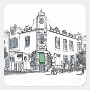 street of the old town square sticker