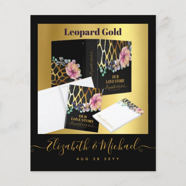 Street Party Style Wedding Design Gold Black Flyer (Front)