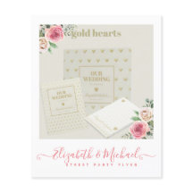 Street Party Style Wedding Design Own Flyer Pink