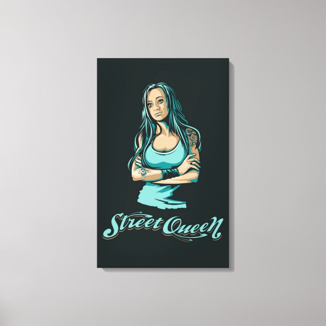 Street Queen Stretched Canvas Print (Front)