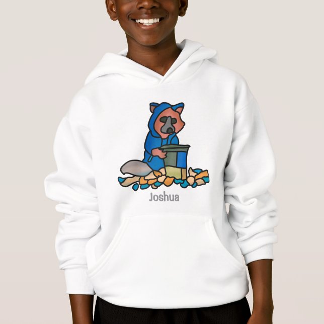 Street Raccoon Exploring Through A Trash Can | Fun (Front)