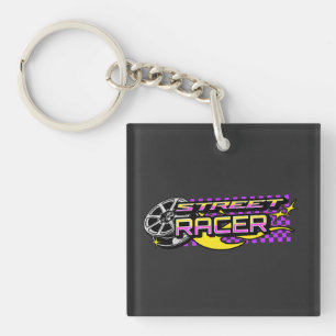 STREET RACERS BURNING WHEEL CLUB KEYCHAIN