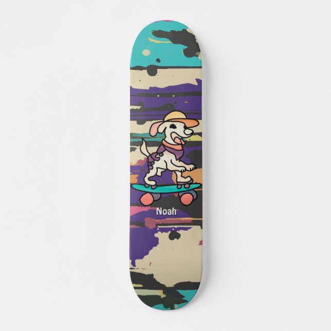 Street Retro Dog on Skateboard | Funny (Front)