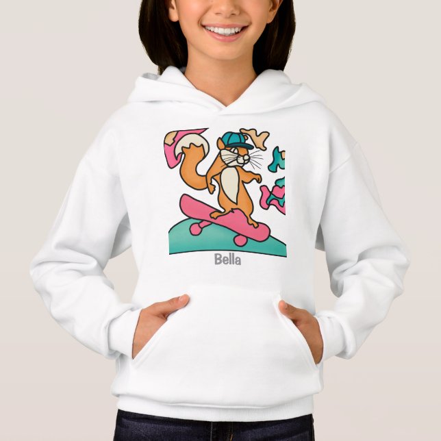 Street Retro Squirrel on Skateboard | Funny  (Front)