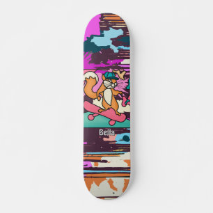 Street Retro Squirrel on Skateboard Funny