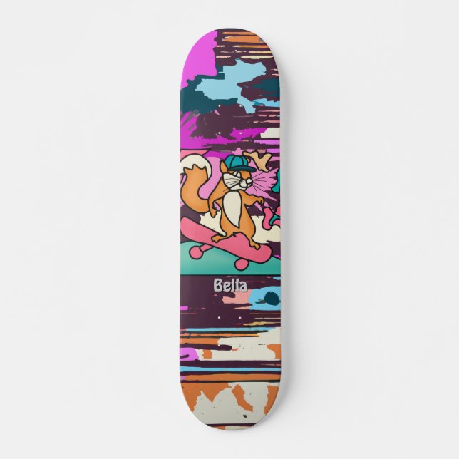 Street Retro Squirrel on Skateboard | Funny (Front)