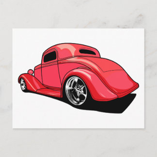 Street Rod Red Postcard